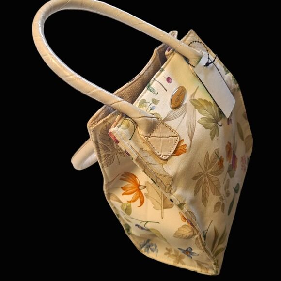 Longaberger Satchel Top Handle Mini Floral Canvas Mini - Picture 6 of 13